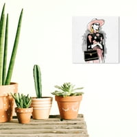 Wynwood Studio Canvas Cvjeća za njenu modu i glam portreti Zidna umjetnost Platno Print Pink Pastel Pink 12x12