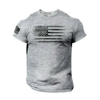 Majice majice za muškarce, Muška majica sa američkom zastavom Patriotska Tee kratki rukav Apperal Workout,