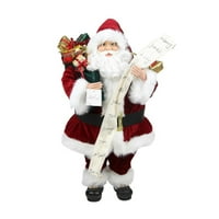 3 ' stojeći Santa Claus sa Naughty ili lijepo lista i torba poklona Božić figura