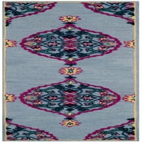 Cvjetni vuneni tepih za cvjetni vune Bellagio Rio, plavi multi, 2'3 9 '