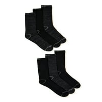 Reebok Men's Pro serije FlatKnit Socks posade, 6-pakovanje