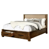 Namještaj Amerike Dulce platformski krevet, Kalifornijski kralj, orah i Tan