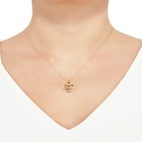 Brilliance Fine Jewelry 18kt pozlaćeni srebrni Kristal Love Heart privjesak, 18 ogrlica
