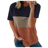 Puuawkoer modni kratkih rukava šivanje ženskog pulover casual majica tanka ženska bluza ženske vrhove