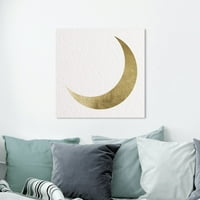 Runway Avenue Astronomija i svemirski zid umjetnički platneni otisci' moonlight Shadow ' mjeseci - zlato,