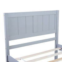 Irene Inevent Bed Frame drvena letvica madrac podrška Bedstead Twin Size drvena platforma krevet sa uzglavljem