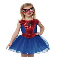 Girls Girls Spider-Girl Costim Tutu haljina i maska ​​2t