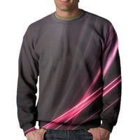 Voncos jesen duksevi za muškarce Crew vrat 3d štampana pulover bluza topla Casual majica