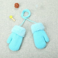 Juebong Baby Suits Savings Toddler Baby Boys Djevojke Zimske Pletene Rukavice Djeca Pletene Rukavice Djeca Jednobojne Zadebljane Tople Rukavice