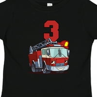 Inktastic 3. rođendan vatrogasni kamion poklon za dječaka ili malu djevojčicu majicu