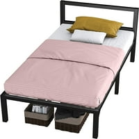 Dextrus dvostruka platforma za krevet s metalnim uzglavljem, jaka podloga za madrac, bez potrebe za bo
