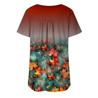 Giligiliso Clearence ženski ljetni vrhovi labavi fit majica kratkih rukava okrugla vrat majica cvjetni