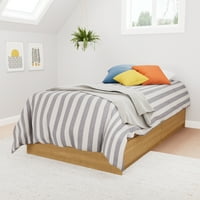Rest Haven drveni krevet sa platformom sa fiokama za odlaganje, Twin, prirodni