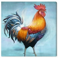Wynwood Studio životinje Wall Art Canvas Prints' Spring Rooster II ' Birds-narandžasta, plava