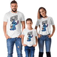 Cute Stitch Fashion Kids Girls Round Neck Omladinska Dječija majica personalizirane porodične majice za